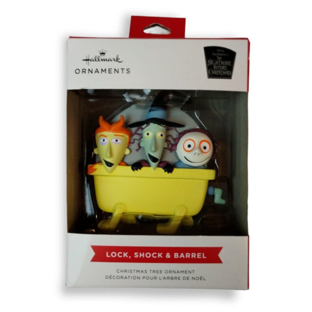 Hallmark Ornaments Nightmare Before Christmas Lock, Shock, and Barrel Ornament